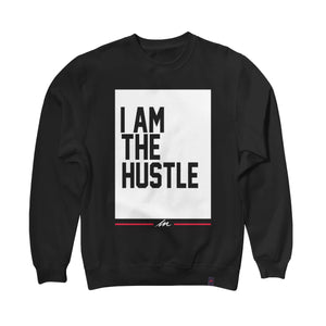 I Am The Hustle Flag Crewneck – Black
