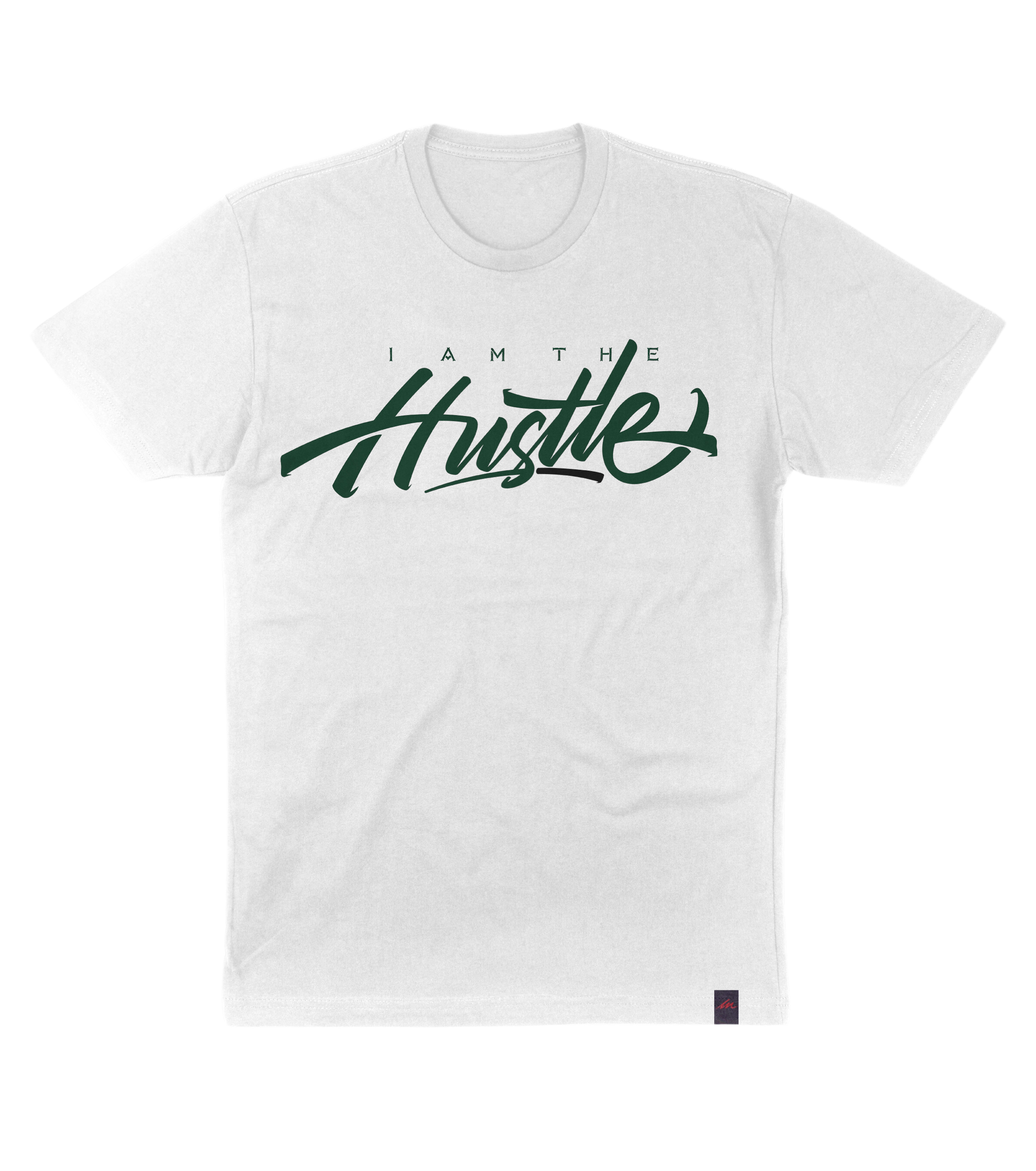 I Am The Hustle Graffito Tee – Money Green/White