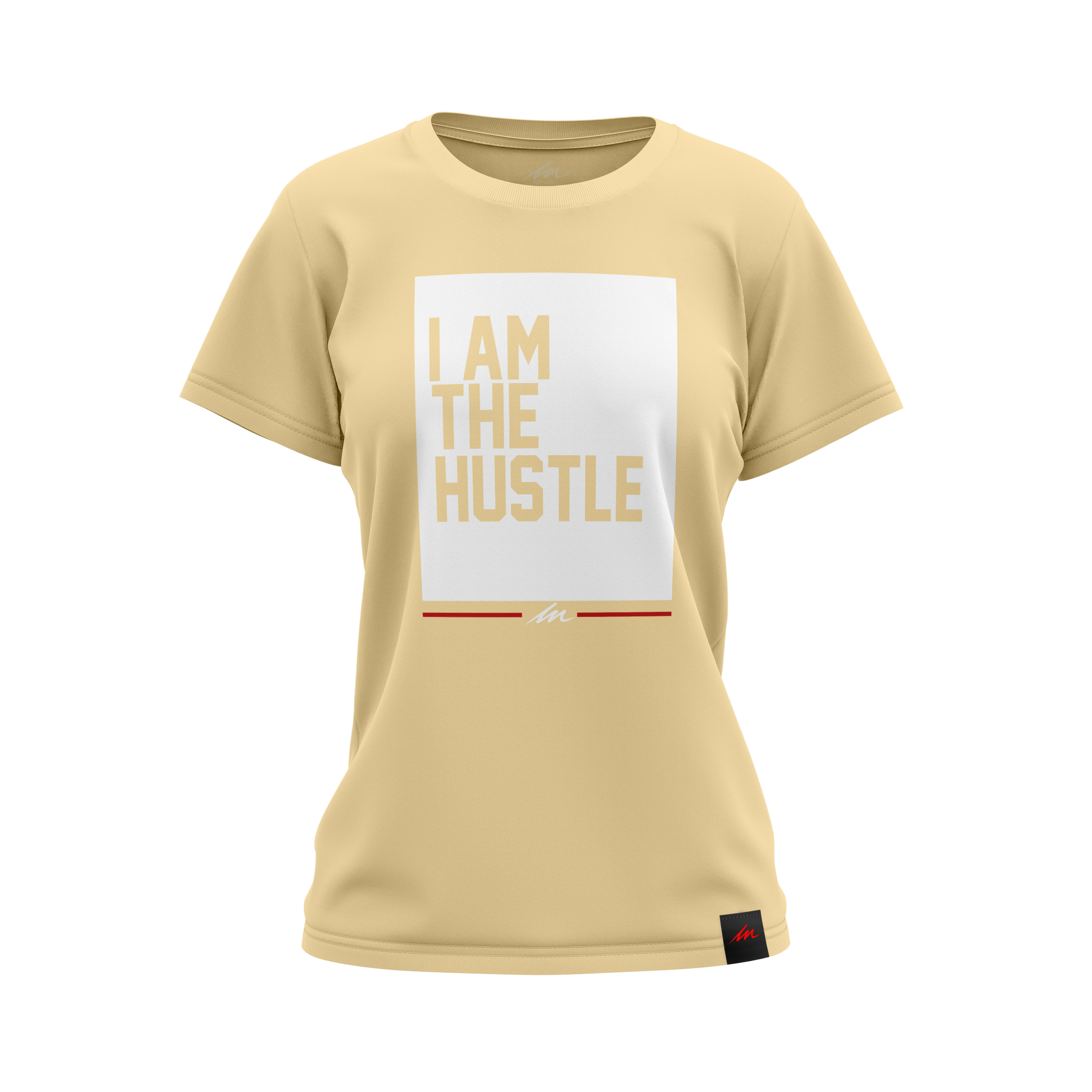 Ladies I Am The Hustle Flag Tee – Banana Cream