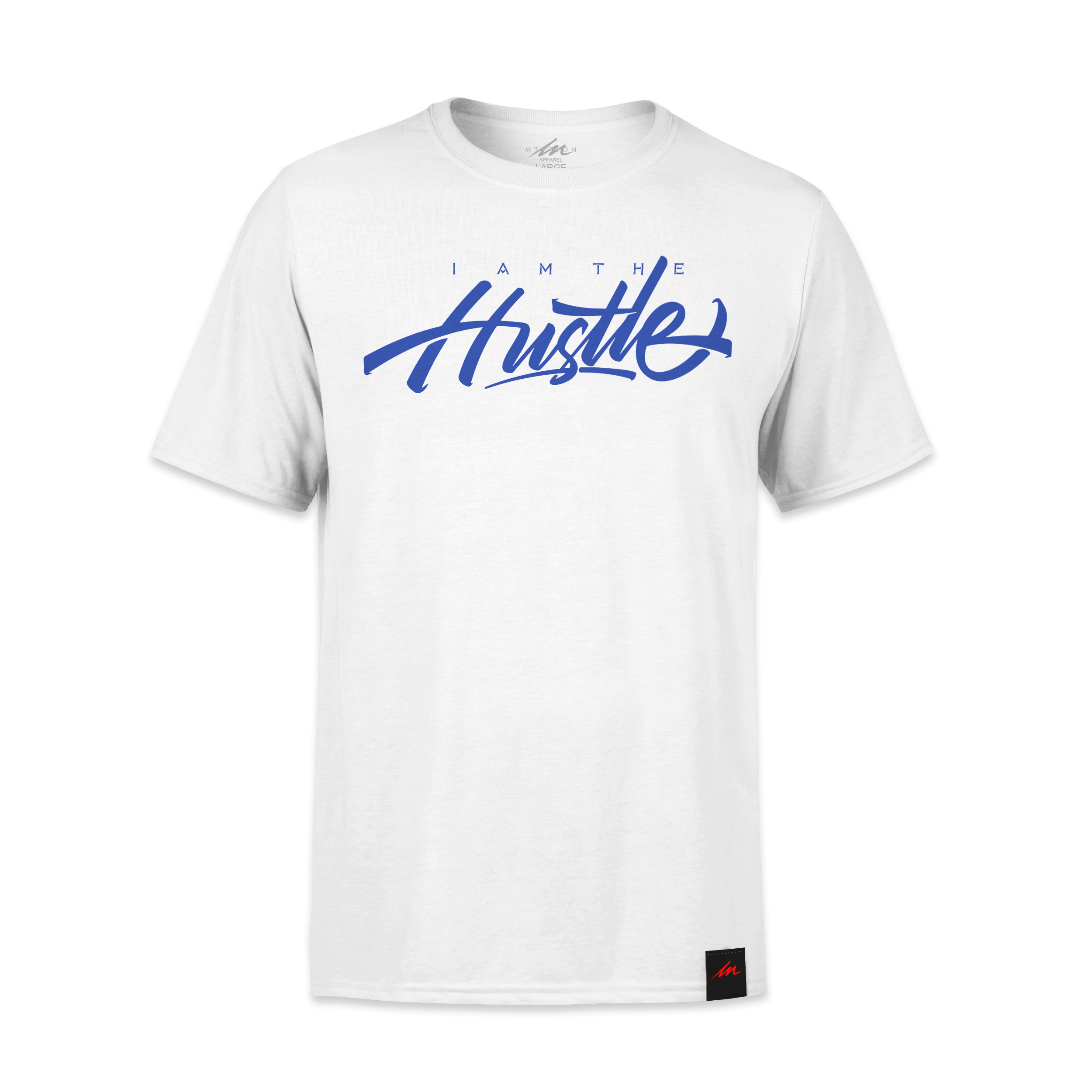 I Am The Hustle Graffito Tee – L.A. Blue/White