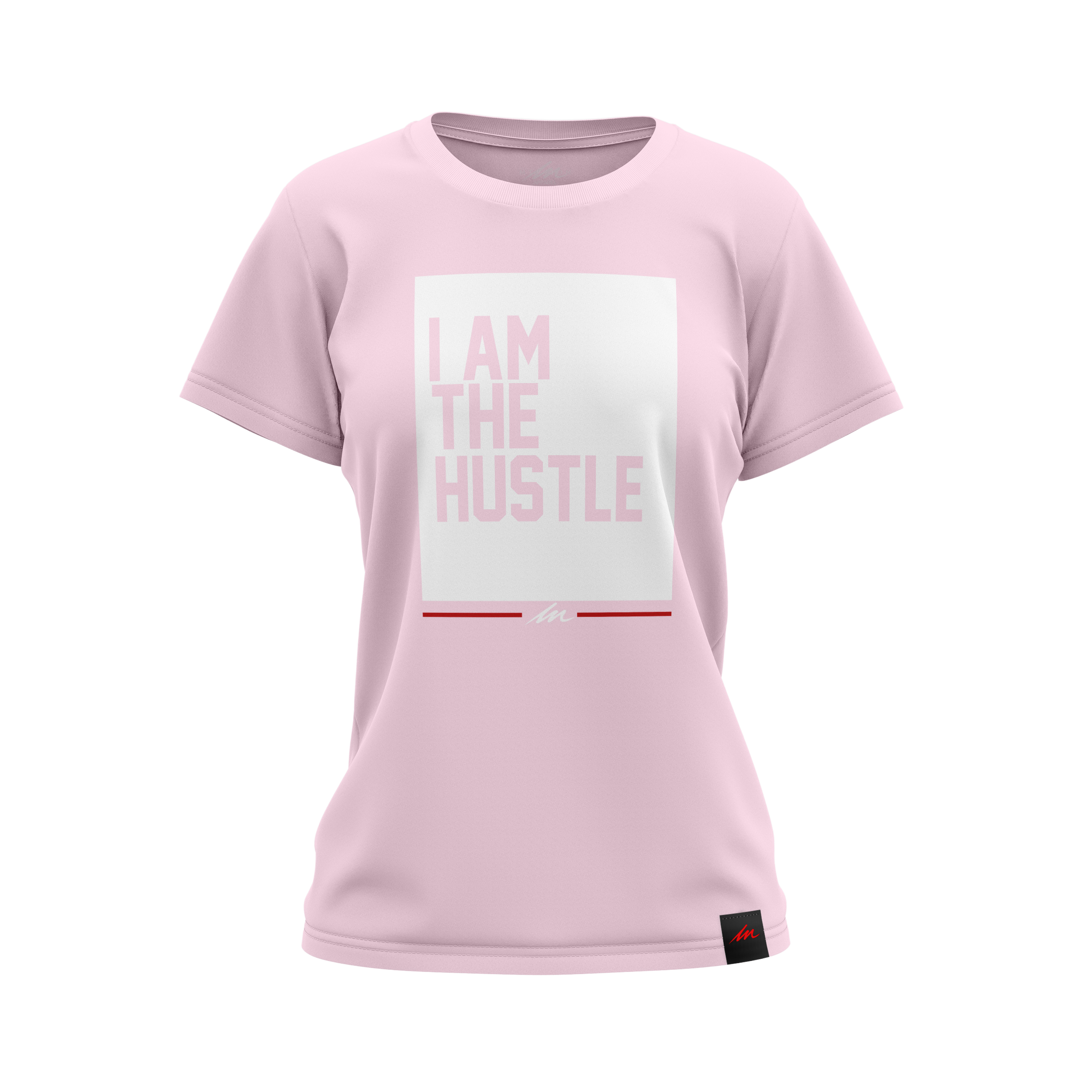 Ladies I Am The Hustle Flag - Light Pink Perfect Tee