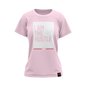 Ladies I Am The Hustle Flag Tee – Pink Lemonade