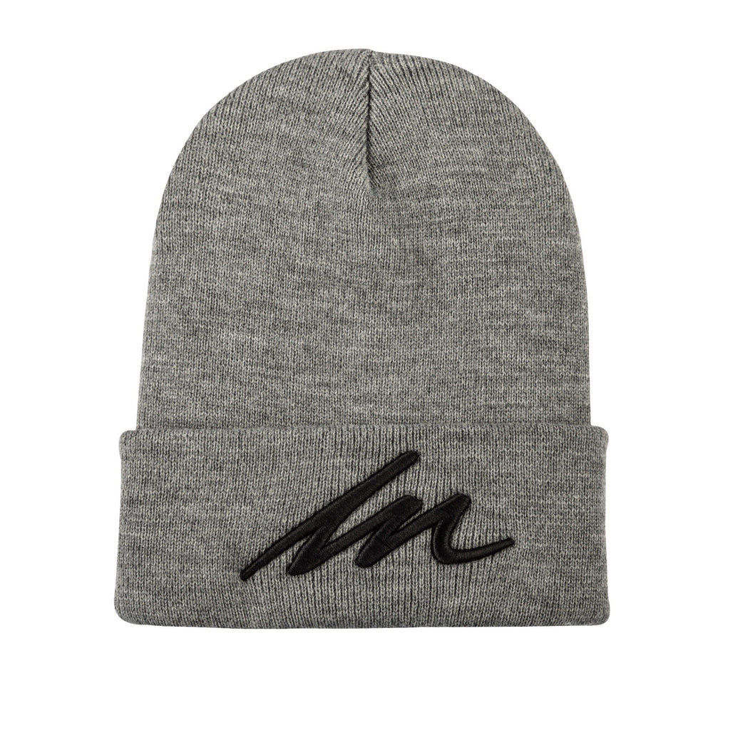 Eclipse MM Heather Grey Cuffed Beanie-money_motivation_brand