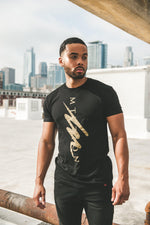 Load image into Gallery viewer, Goldmine MTVTION Sharp - Black Shirt/Gold Foil-money_motivation_brand
