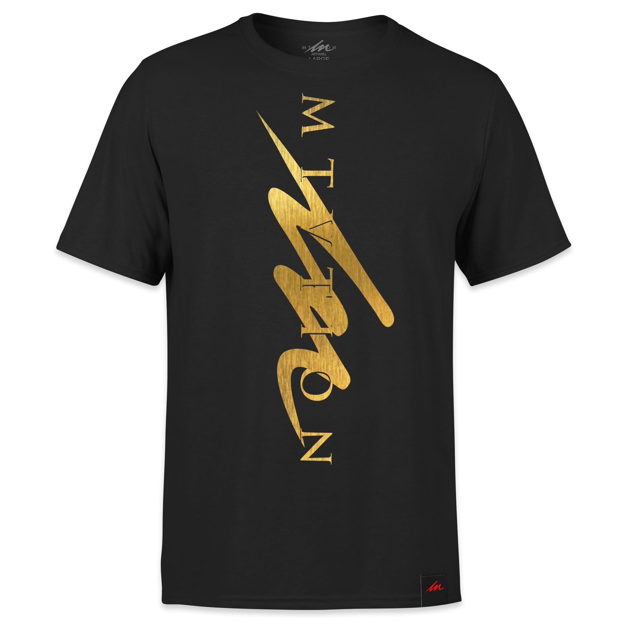 Goldmine MTVTION Sharp - Black Shirt/Gold Foil-money_motivation_brand