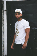 Load image into Gallery viewer, Goldmine MTVTION Sharp - White Shirt/Gold Foil-money_motivation_brand

