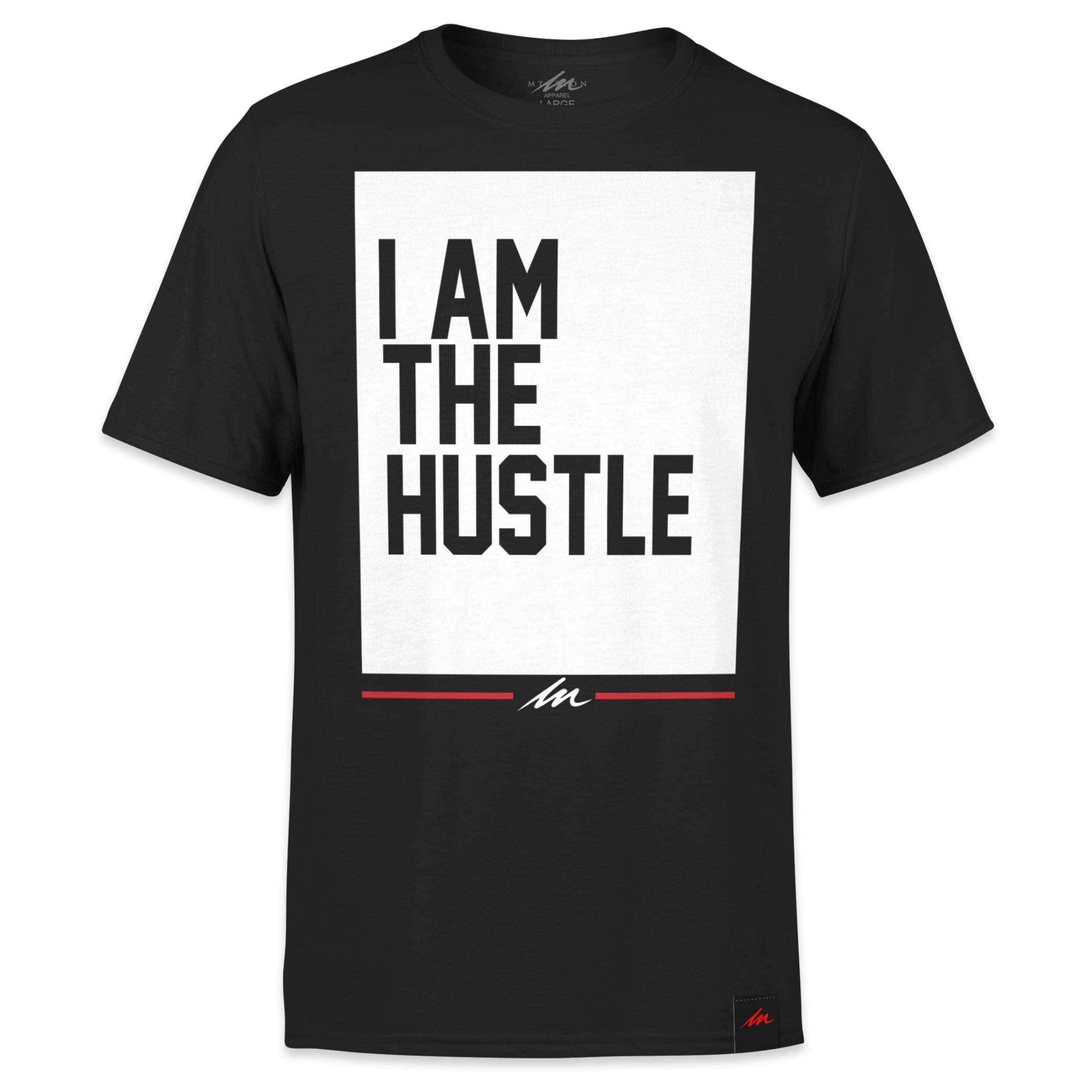 I Am The Hustle Flag - Black Shirt-money_motivation_brand