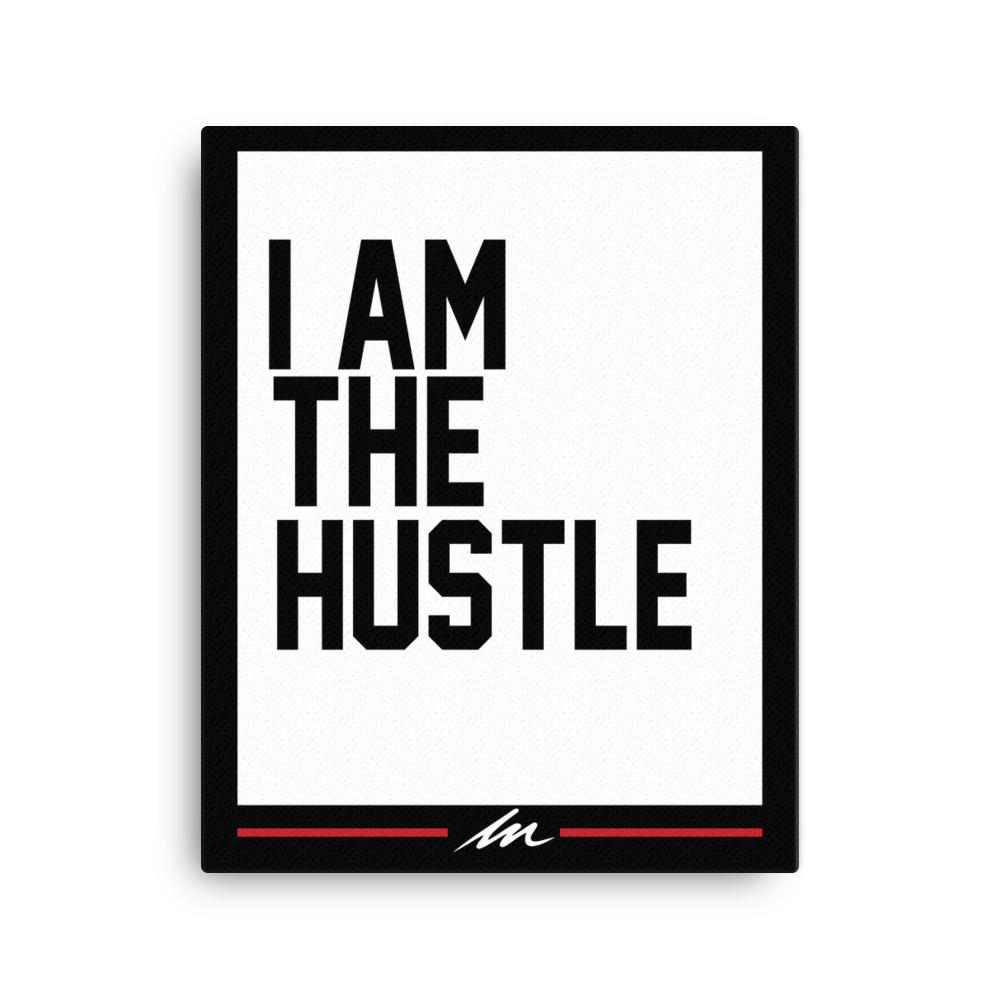 I Am The Hustle Flag Canvas Print-money_motivation_brand