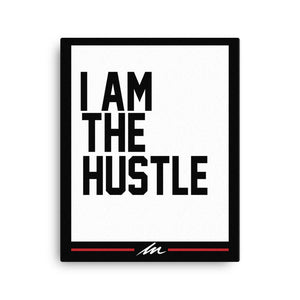 I Am The Hustle Flag Canvas Print-money_motivation_brand