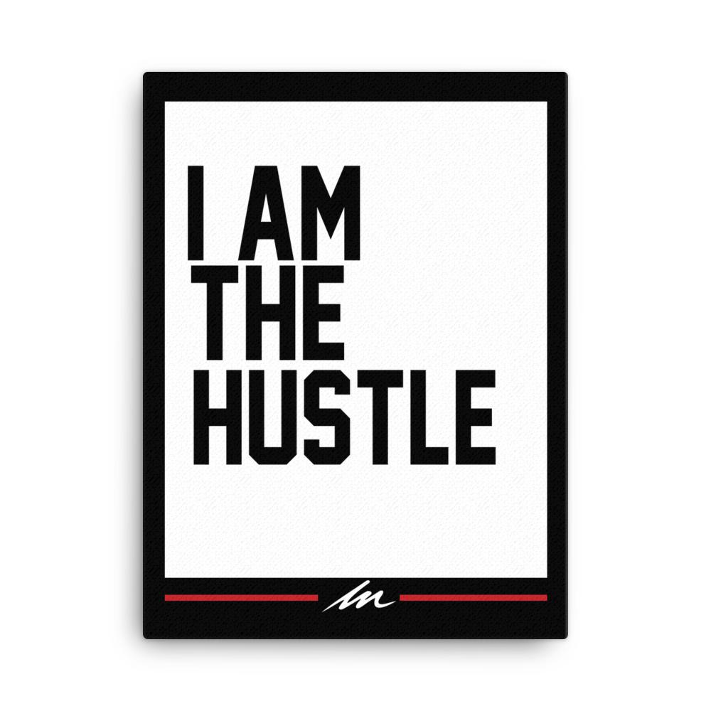 I Am The Hustle Flag Canvas Print-money_motivation_brand
