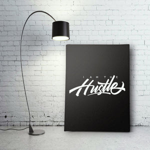 I Am The Hustle Graffito Canvas Print-money_motivation_brand