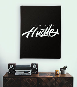 I Am The Hustle Graffito Canvas Print-money_motivation_brand
