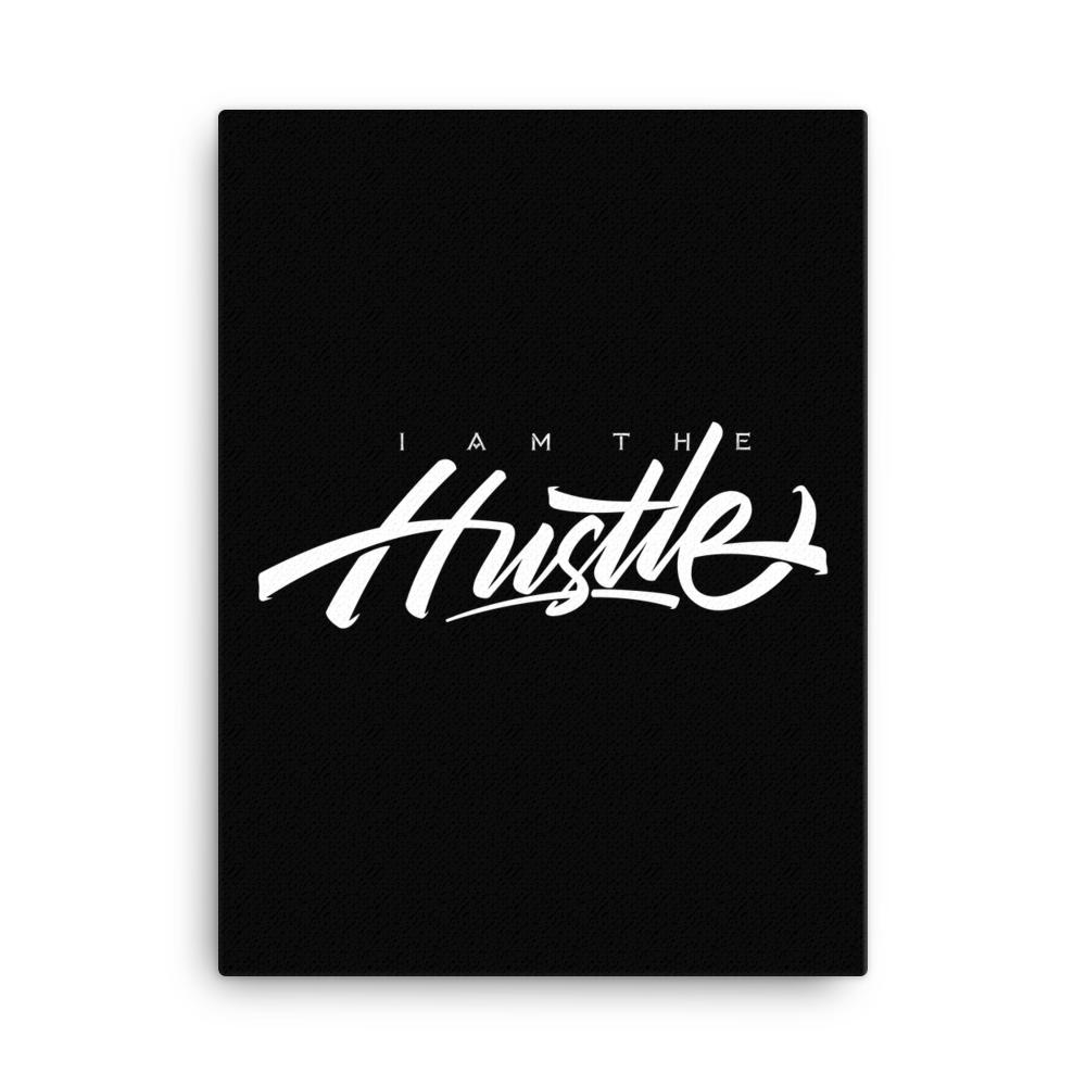 I Am The Hustle Graffito Canvas Print-money_motivation_brand