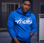 Load image into Gallery viewer, I Am The Hustle Graffito - Royal Hoodie (Heavy Blend)-money_motivation_brand
