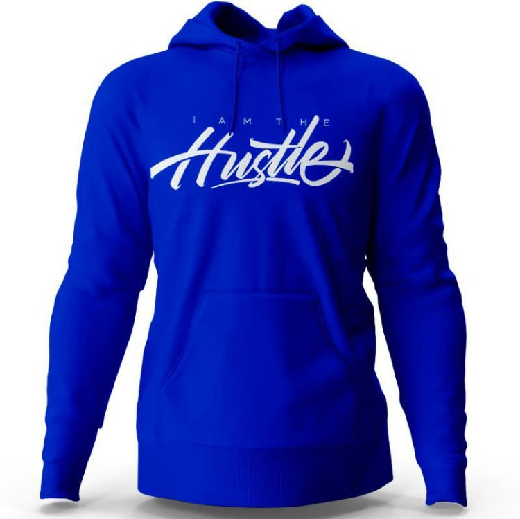 I Am The Hustle Graffito - Royal Hoodie (Heavy Blend)-money_motivation_brand