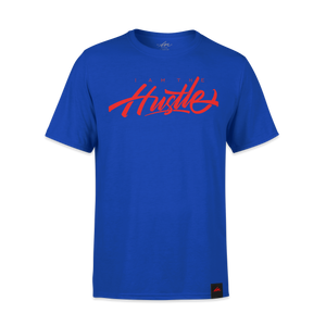 I Am The Hustle Graffito Tee – L.A. Red/Royal
