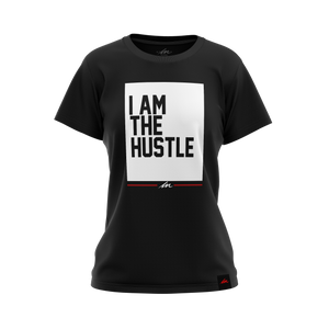 Ladies I Am The Hustle Flag - Black Perfect Tee (Pre-Order)