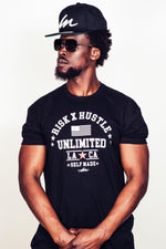 Load image into Gallery viewer, Risk x Hustle LA - Black Shirt-money_motivation_brand
