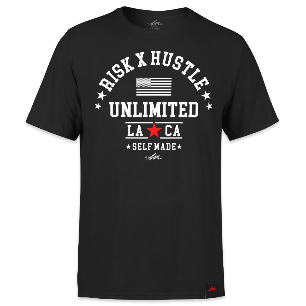 Risk x Hustle LA - Black Shirt-money_motivation_brand