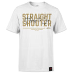Load image into Gallery viewer, Straight Shooter Gold - White Shirt-money_motivation_brand
