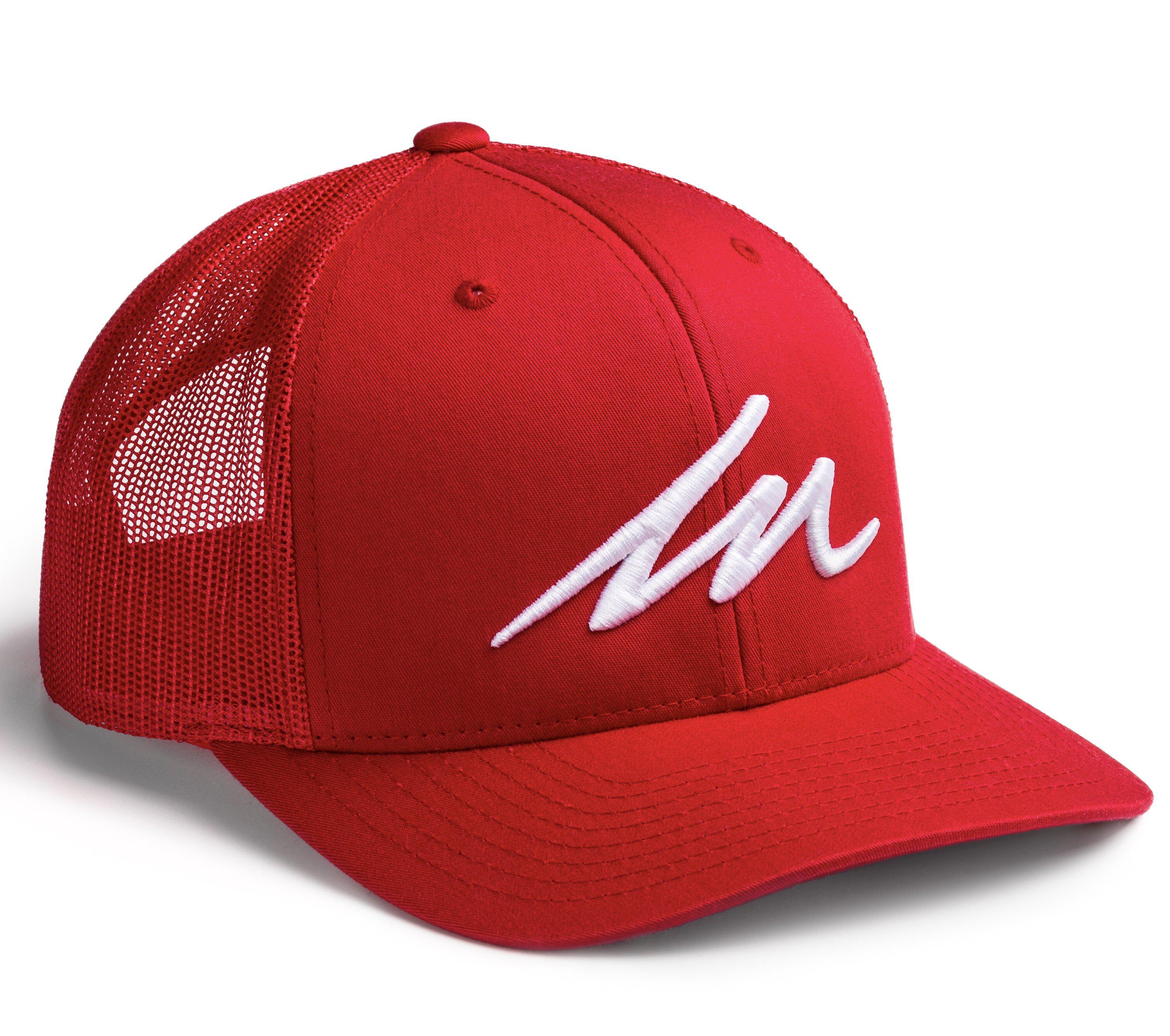 White Sand MM Red Retro Trucker-money_motivation_brand